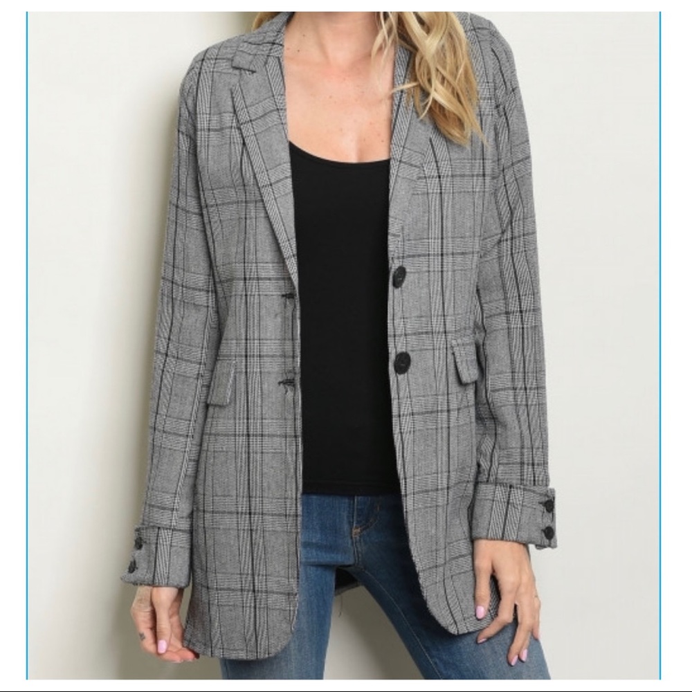 ✨LAST ONES✨Must Have! Plaid Chic blazer - Picture 3 of 8